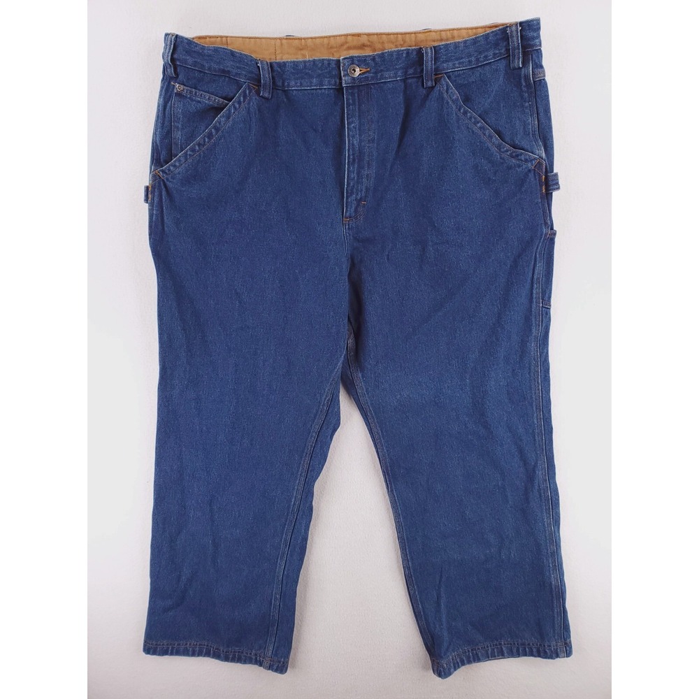 Duluth Trading Jeans Mens 46x30 Ballroom Carpenter Utility Cargo Relaxed Fit